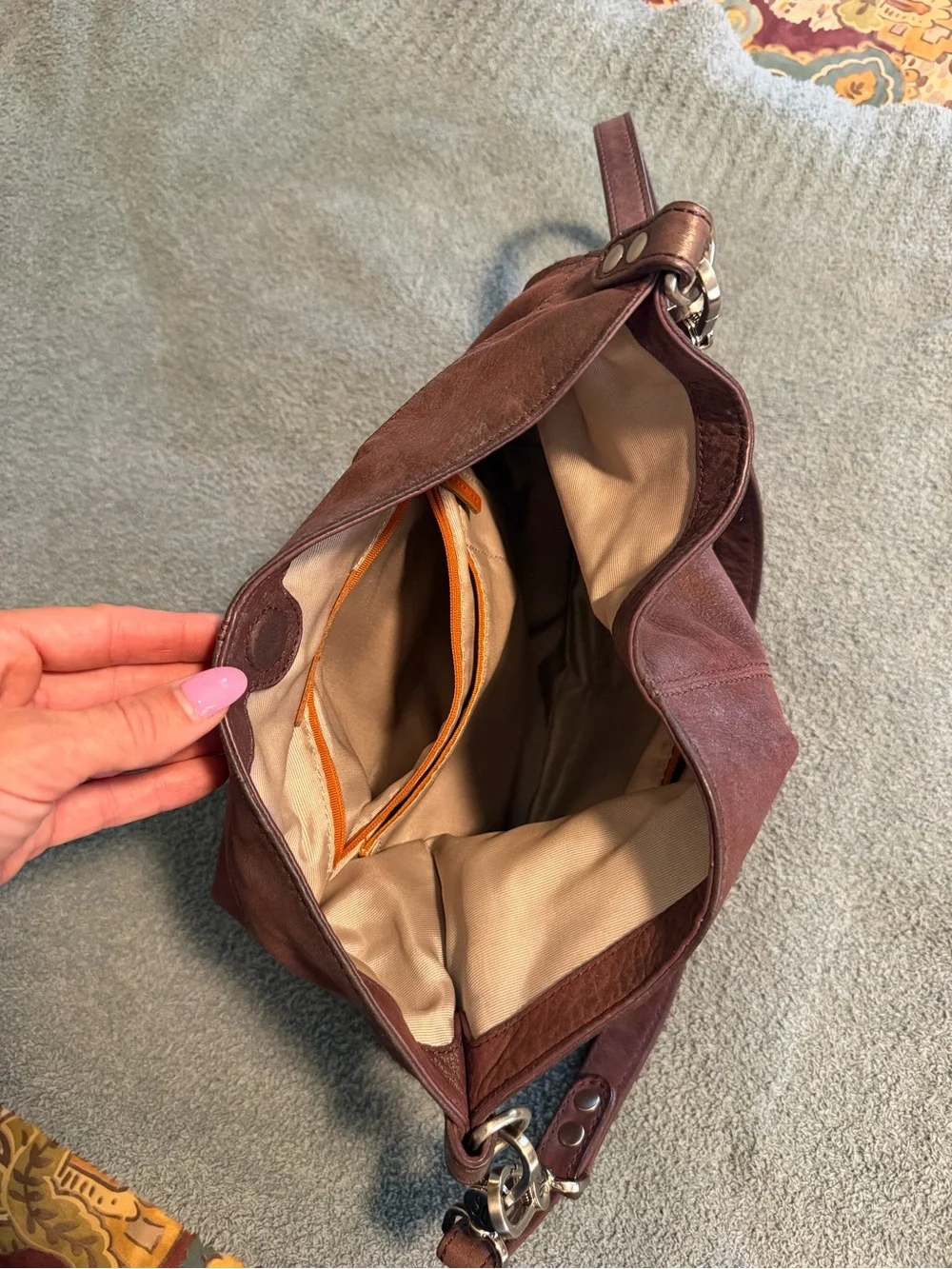 HOBO Brown Leather Convertible Shoulder Crossbody Bag